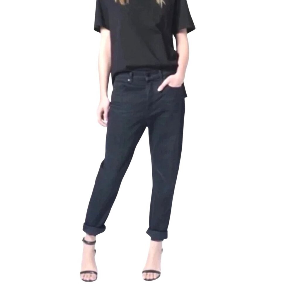 Alexander Wang Denim X Black High-Waisted Boyfriend Jeans Womens Size 25